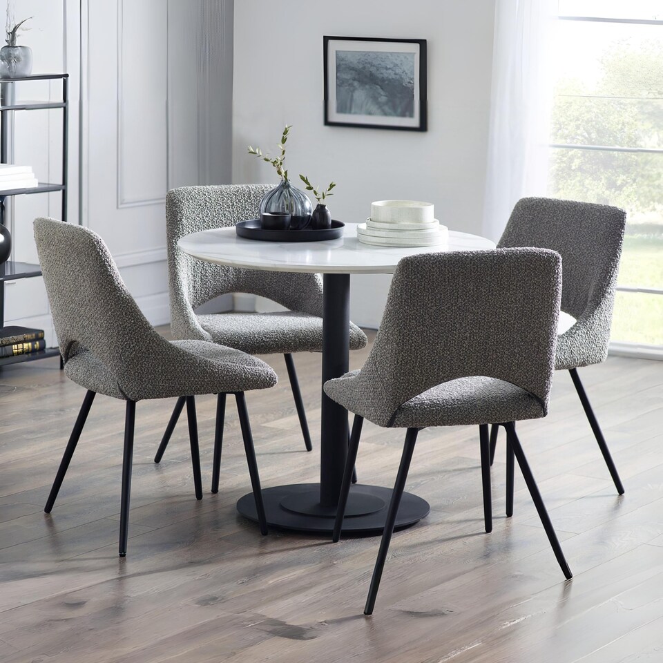 image 1 of Luca 80cm Round Dining Table White