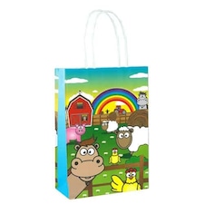 Farm Animals Paper Bag With Handles 21cm