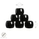 image 3 of Argon Tableware Metallic Napkin Rings - 4.5cm - Black - Pack of 6 | Black | Black