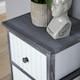 image 6 of Solid Wooden Storage Chest Of Drawers Organiser Rustic Fully Assembled Multi | 5 Drawer Black Oak