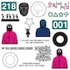 image 4 of Squid Game Deluxe Assorted Designs Stickers (Pack of 50) - Multicoloured - One Size