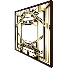 Art deco golden black frame (Picture Frame) Brown | XL