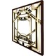 image 1 of Art deco golden black frame (Picture Frame) Brown | XL
