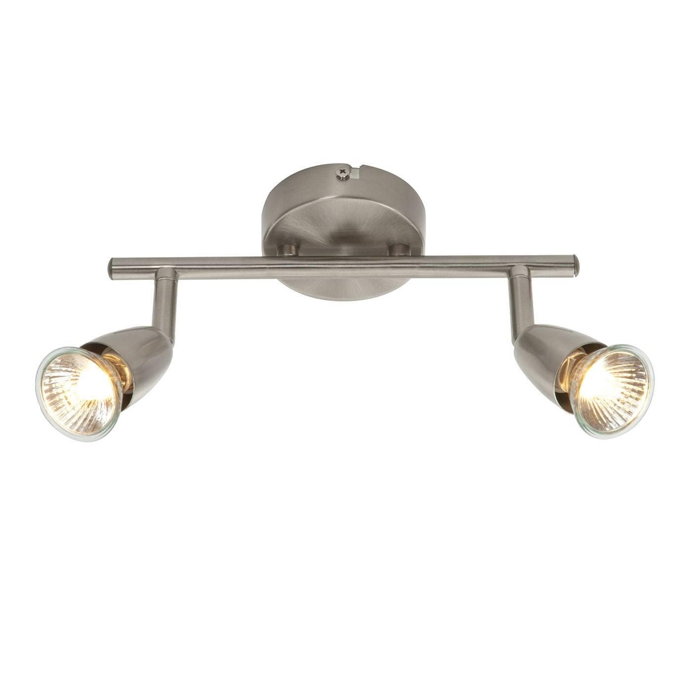 Netlighting 2 Light Spotlight Satin Nickel GU10 in Grey
