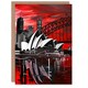 image 1 of Sydney Opera House Dramatic Red Nsw Him Her Birthday Card