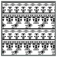 Egyptian eye of horus heiroglyphs (Picture Frame) Grey | XL