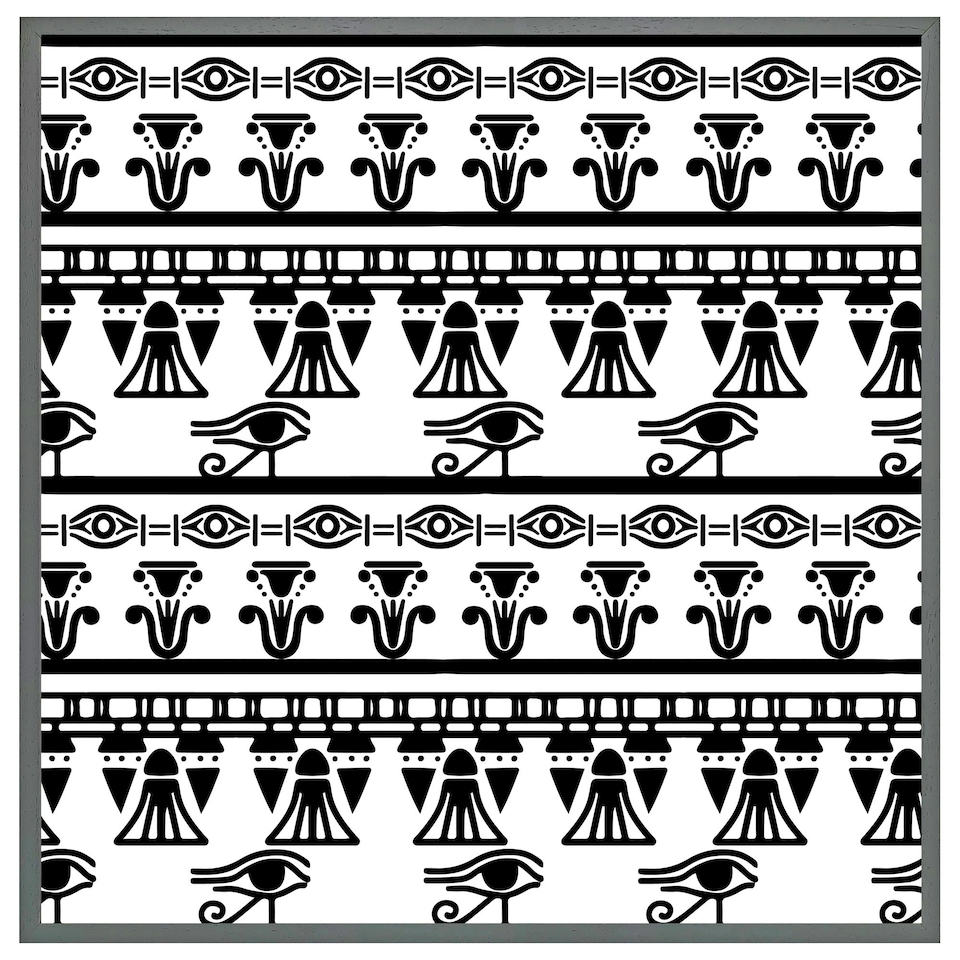 image 1 of Egyptian eye of horus heiroglyphs (Picture Frame) Grey | XL
