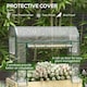image 3 of Outsunny Wooden Raised Planter, Garden Bed with Greenhouse Cover and Bed Liner