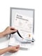 image 10 of Durable DURAFRAME Self Adhesive Magnetic Signage Frame | 2 Pack | A4 Silver | Silver