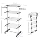 image 8 of HOMCOM 4-Tier Large Clothes Airer Stainless Steel Clothes Drying Rack Grey