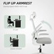 image 6 of HOMCOM Executive Mesh Office Chair with Headrest, Lumbar Support, Grey 