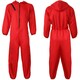 image 9 of Adults Red Jumpsuit with Hood Costume + Salvador Mask Red | XL