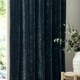 image 3 of Yard Heavy Chenille Velvet Navy Pencil Pleat Curtains  (W)168cm x (D)229cm Multi