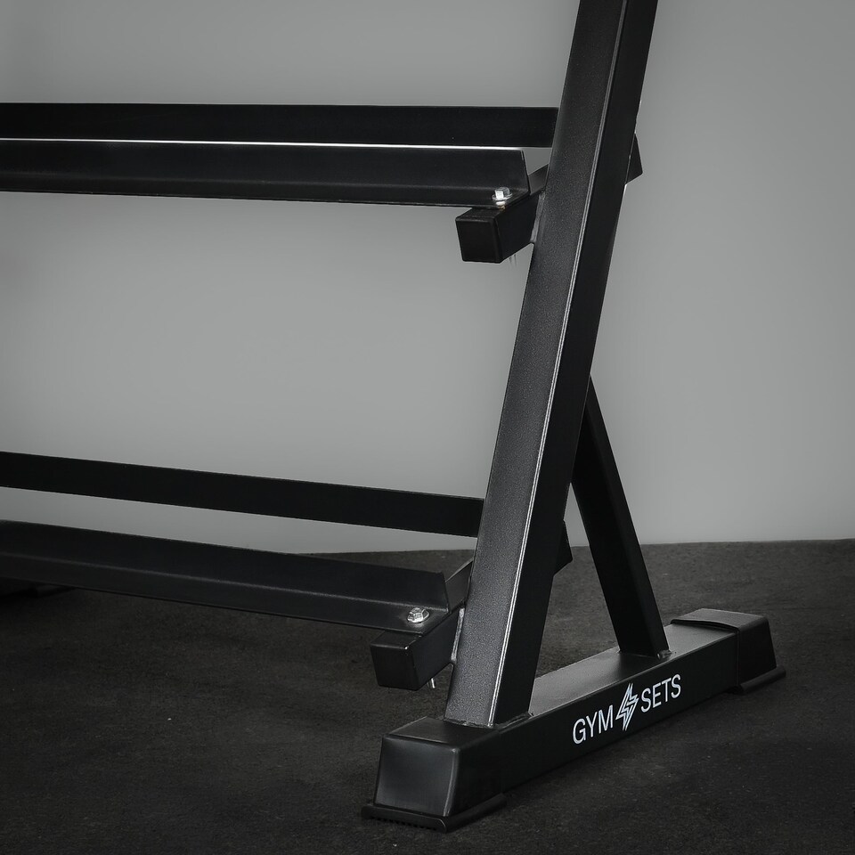 image 1 of GYM SETS 3Tier Dumbbell Storage Rack- (1 Rack | 25-35kg | 25 / 27.5 / 30 / 32.5 / 35kg / Upgraded Home Bench | +£60)