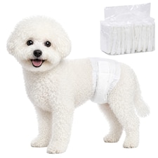 PawHut Dog Diapers Super Absorbent for Male Dogs Size M