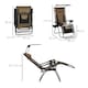 image 5 of Outsunny Zero Gravity Lounger Chair, Folding Reclining Patio Chair with Shade Cover, Padded Seat, Cup Holder, Soft Cushion and Headrest for Poolside, Camping, Coffee
