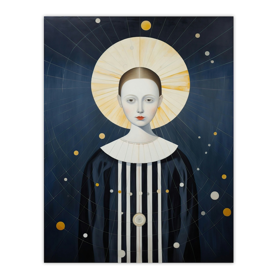 image 1 of Divine Feminine Cosmic Order Angel Home Decor Black Framed Wall Art Print A4