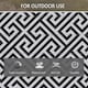image 4 of Outsunny Reversible Outdoor Rug Plastic Straw RV Camping Mat for Garden Deck Picnic Black | Black and White