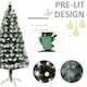 image 6 of HOMCOM 5ft White Light Artificial Christmas Tree w/ 180 LED Star Topper Tri-Base