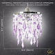 image 5 of Modern Waterfall Design Pendant Shade with Clear/Purple Acrylic Drops and Beads