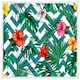 image 1 of Tropical leaves & geometrics (Picutre Frame) White | L