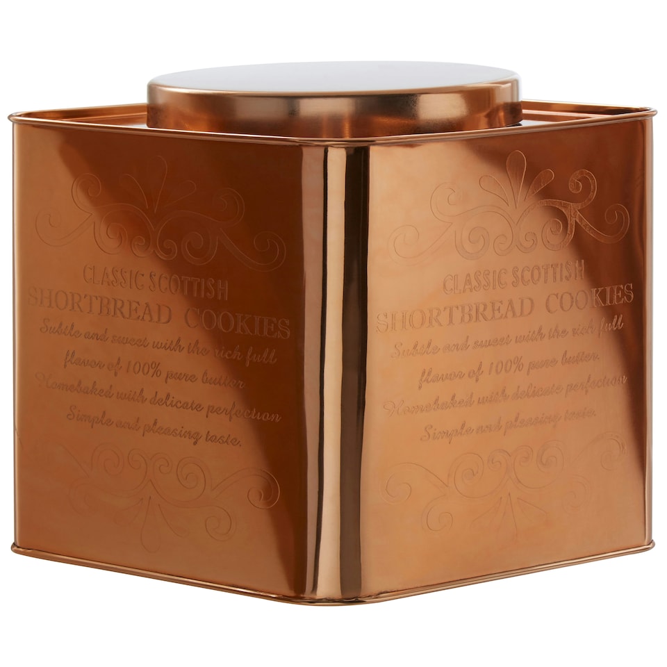 image 1 of Maison by Premier Chai Square Copper Finish Cookies Canister