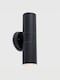 image 3 of ValueLights Black Outdoor Wall Up-Down Light and Warm White Bulbs