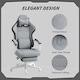 image 3 of HOMCOM Ergonomic High Back Gaming Chair for Adults, Printed Velvet Computer Recliner Chair with Footrest, Lumbar Support, Adjustable Height and 360 Swivel Seat for Office or Gaming, Grey | Grey | Grey