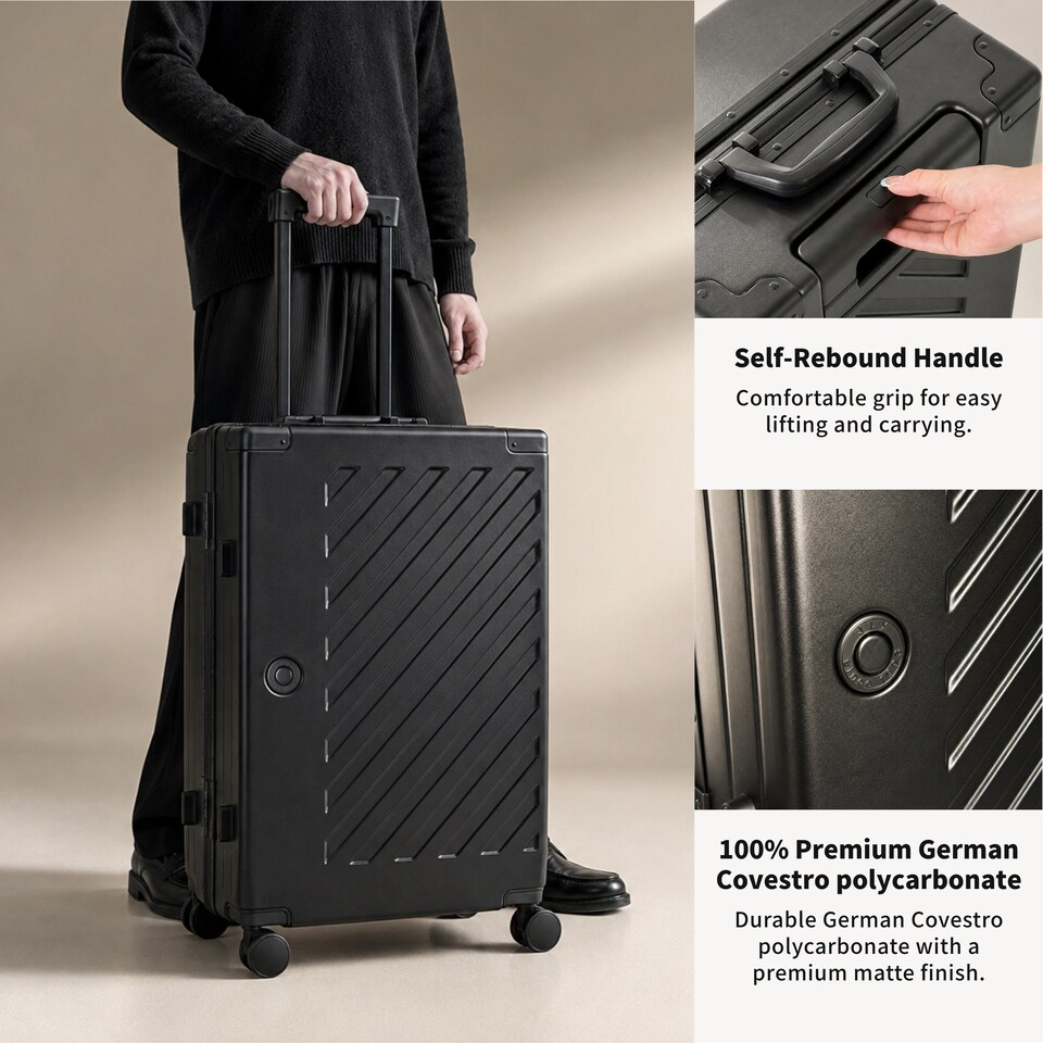 image 1 of Zipperless Suitcase Set, PC Hard Shell, Small & Medium, TSA Lock