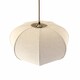 image 2 of CGC LIBBY Large Oatmeal Rounded Stretch Linen Fabric Lampshade