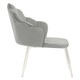 image 3 of Interiors by Premier Grey Velvet Dining Chair, Durable & Adjustable Velvet Office Chair, Backrest Grey Accent Chair with Chrome Legs