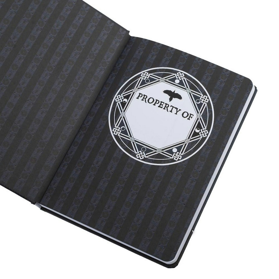 image 1 of Wednesday Stay Kooky Notebook & Pen Set - Black/Grey - One Size