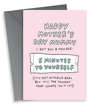 Funny Voucher Mother's Day Card For Mum