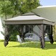 image 2 of Outsunny Garden Folding Tent Heavy Duty Pop Up Gazebo for Party Dark Grey