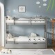 image 4 of Oliver Grey Single Wooden Bunk Bed with Trundle