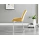 image 3 of Furniturebox 2x Pesaro Mustard Velvet Silver Leg Luxury Dining Chairs