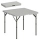 image 1 of Outsunny 3ft Folding Camping Table with 2 Adjustable Height, Dark Grey 