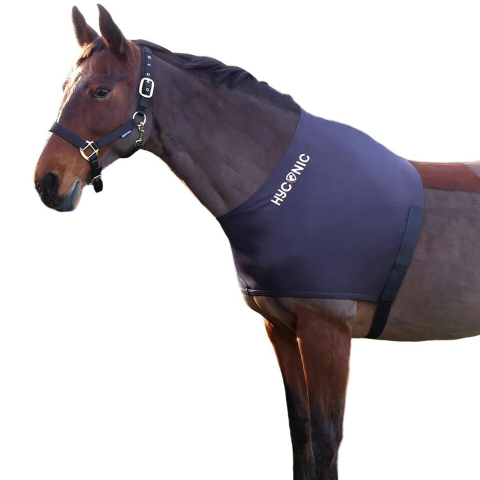 image 1 of HYCONIC Lycra Horse Shoulder Vest - Charcoal - Pony