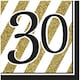 image 3 of Creative Converting Black And Gold Milestone Napkins (Pack Of 16) - Black/Gold - 60