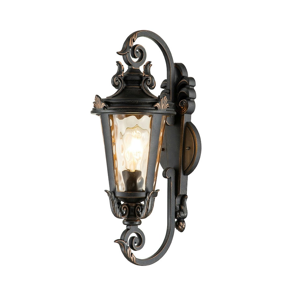image 1 of Baltimore 1 Light Outdoor Medium Wall Lantern Light Weathered Bronze IP44, E27