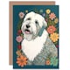 image 1 of English Sheepdog Multi Colour Daisies Birthday Card