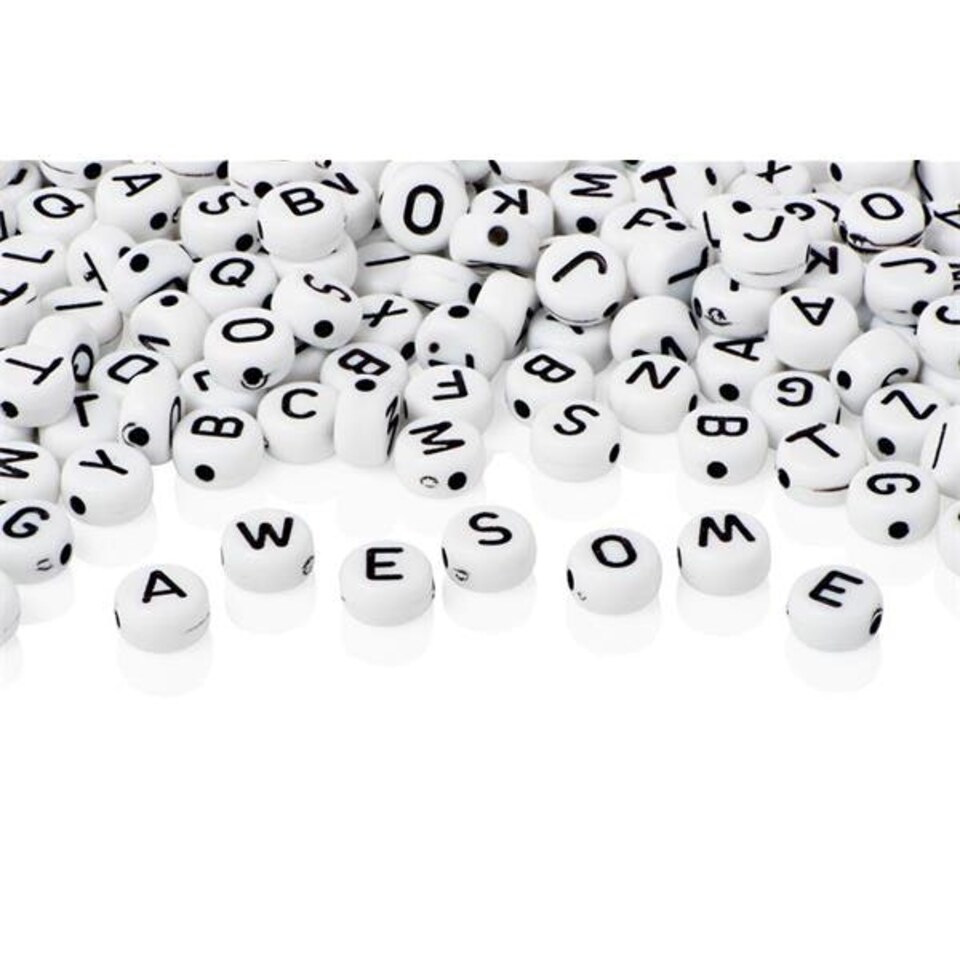 image 1 of Pack of 300 Letter Beads by Crafty Bitz