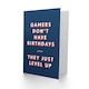 image 2 of Gamers Just Level Up Fun Bold Simple Modern For Him Birthday Card