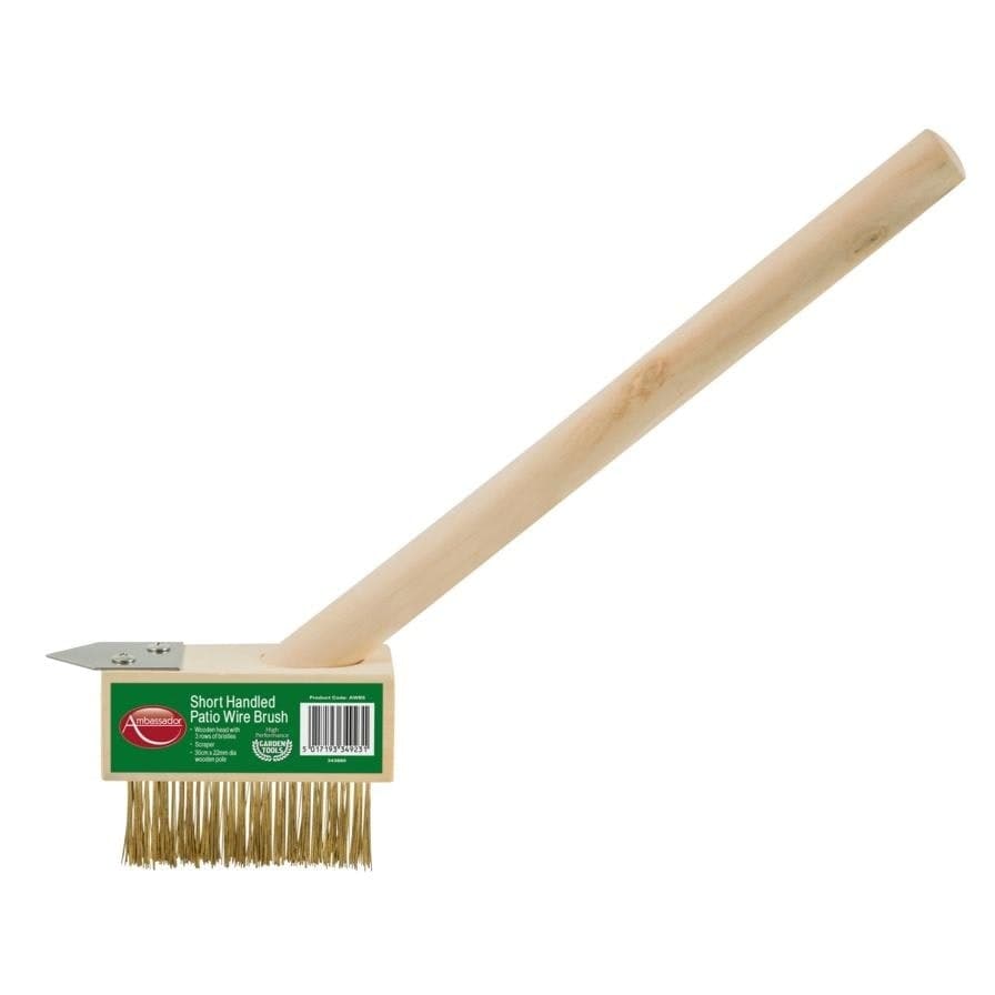 Ambassador Short Handled Weed Brush - Brown - One Size