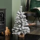 image 4 of 60cm Mini Imperial Snow Flocked Christmas Tree in Burlap Base