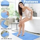 image 3 of VELVETIO Greek Bath Mat & Pedestal Mat Water Absorbent Non Slip Toilet Rugs Blue