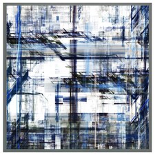 Blue grunge pattern (Picutre Frame) Grey | S