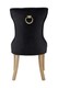 image 4 of Black Buttoned Dining Chair,Button Tufted Accent Chair,Upholstered Seat With Wooden Legs,Decorative Chair | Black