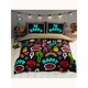 image 2 of Rapport Be Happy Neon Duvet Cover Set - Multicoloured - Double | Multi | Double
