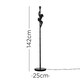 image 5 of ValueLights George Monkey Hanging Modern Black Floor Lamp Base | Black